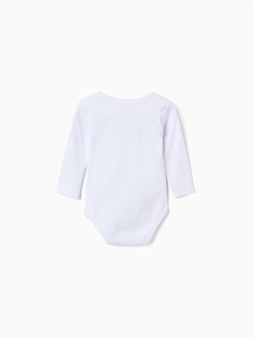 Confezione da 4 body a manica lunga in cotone con stampe - Kiabi