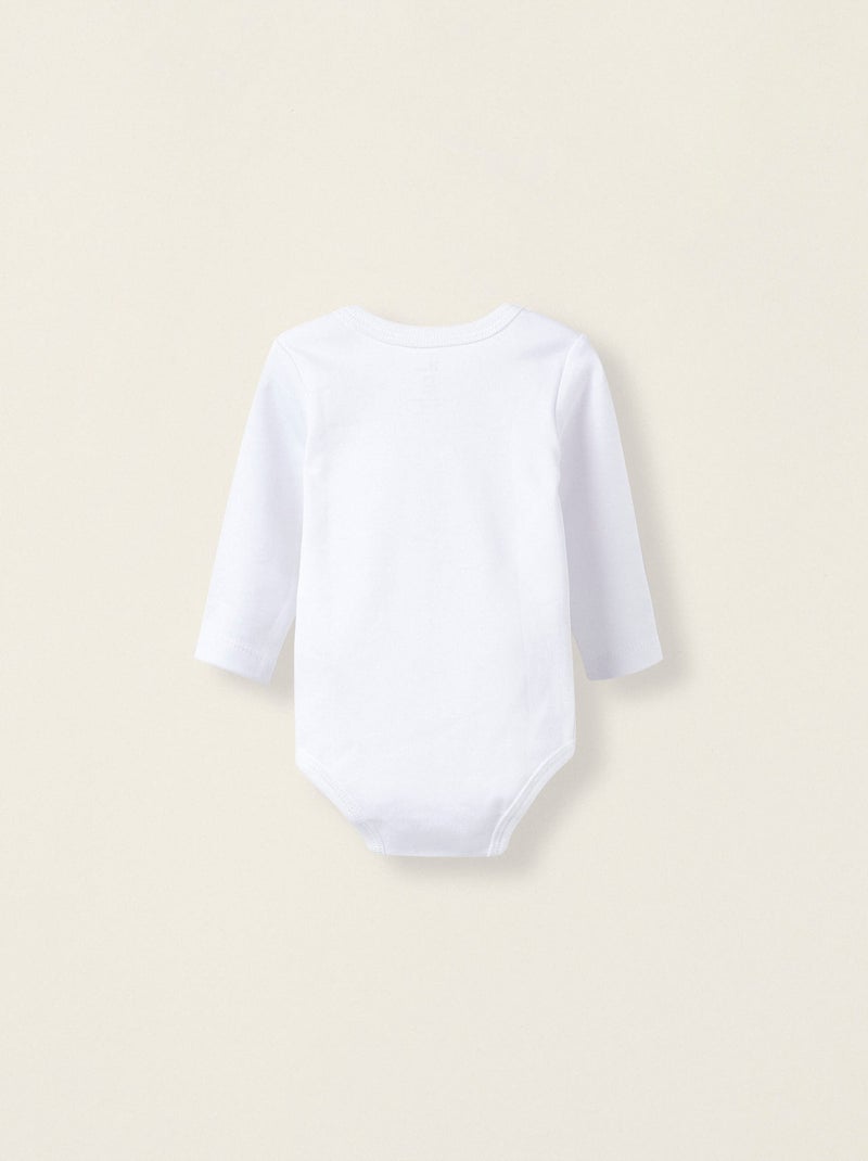 Confezione da 4 body a maniche lunghe Bianco - Kiabi