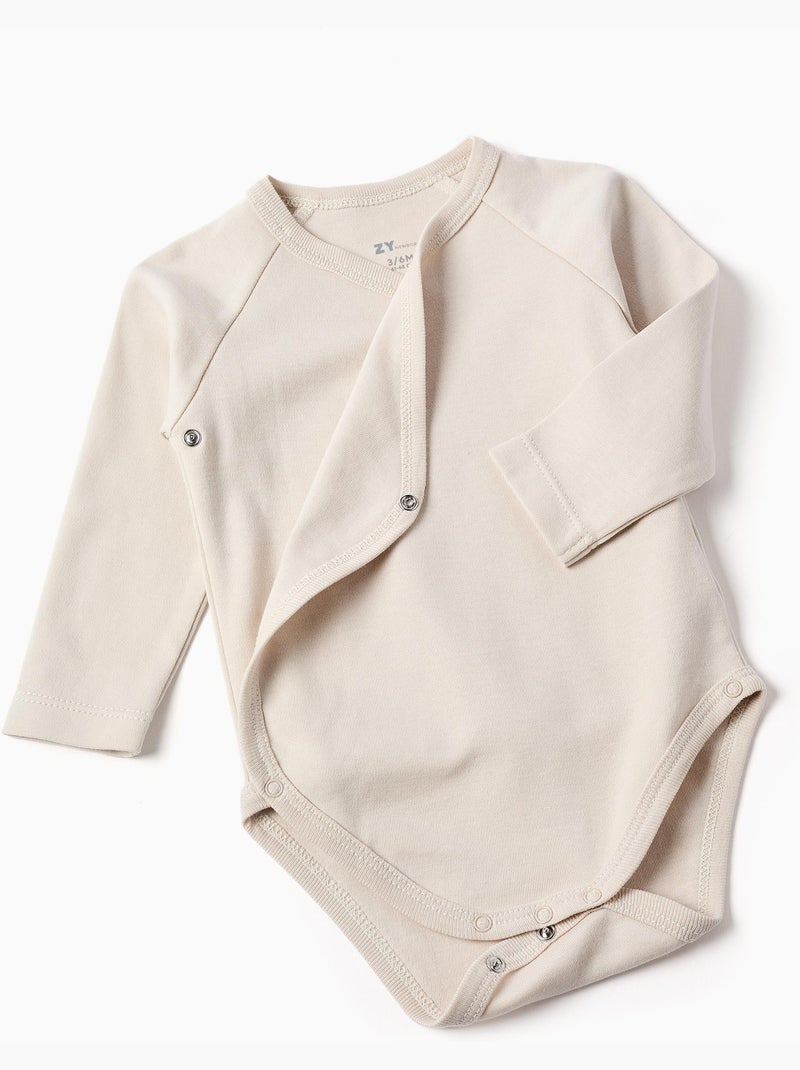 Confezione da 4 body avvolgenti in cotone Beige - Kiabi