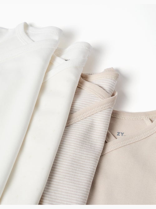 Confezione da 4 body avvolgenti in cotone - Kiabi