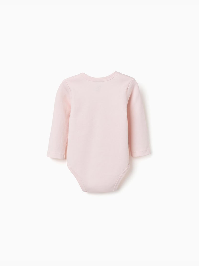 Confezione da 4 body in cotone 'luna & stella' Bianco Rosa - Kiabi
