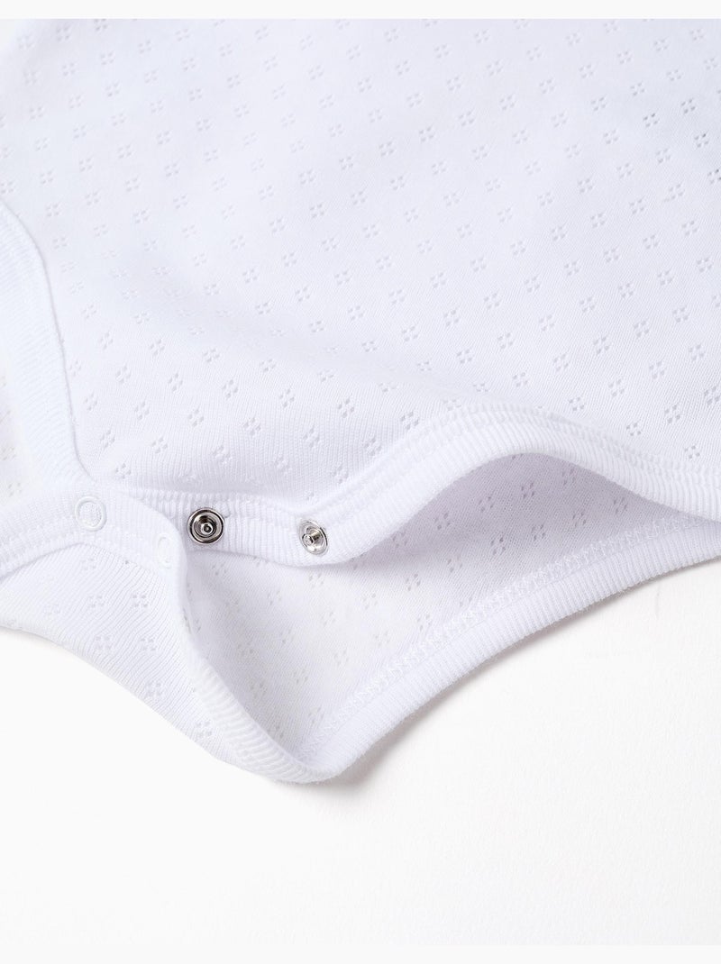 Confezione da 4 body in cotone spazzolato Bianco - Kiabi