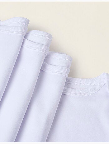Confezione da 4 body in cotone tinta unita