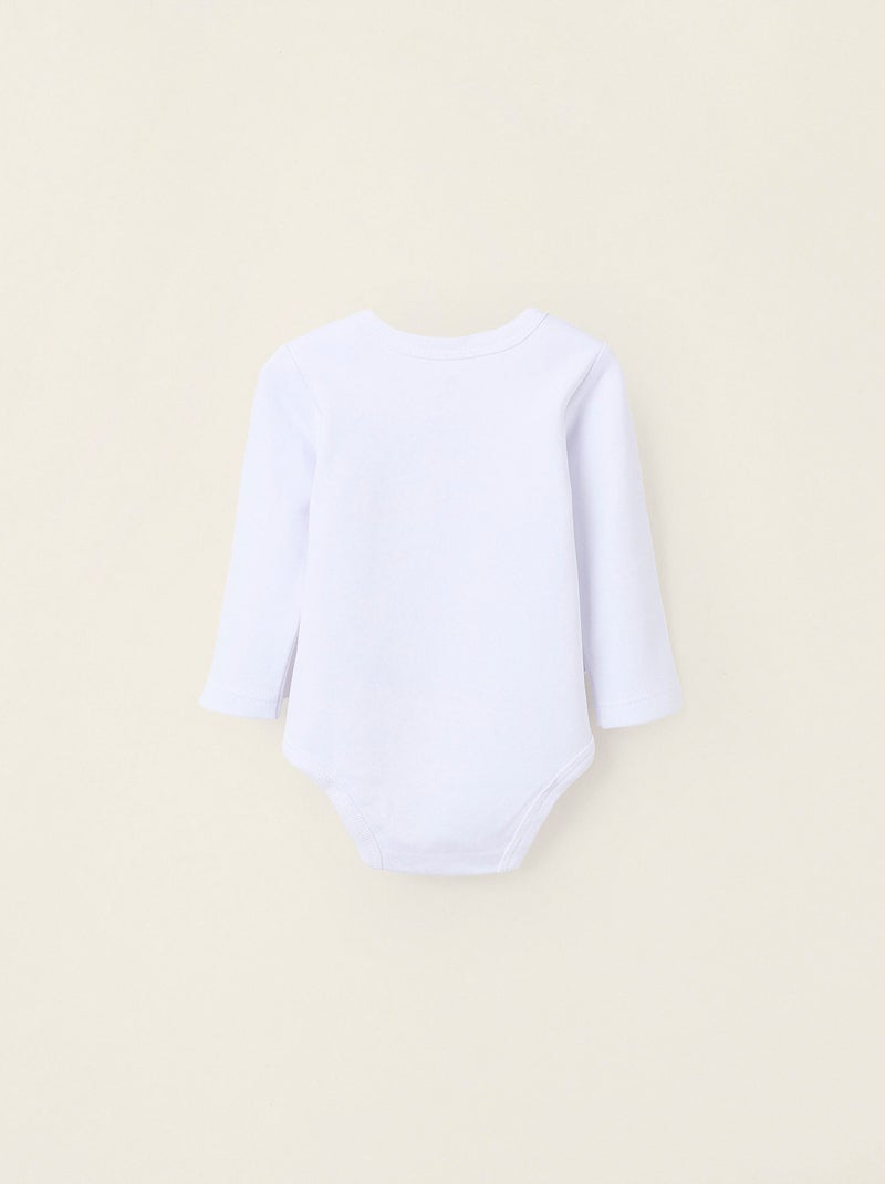 Confezione da 4 body in cotone tinta unita Bianco - Kiabi