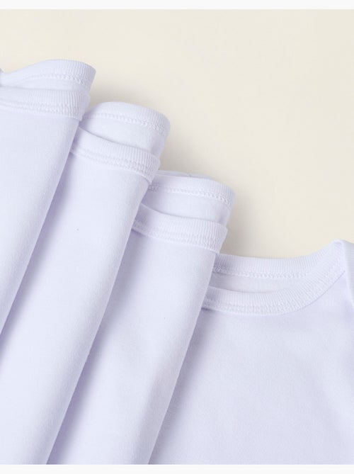 Confezione da 4 body in cotone tinta unita - Kiabi