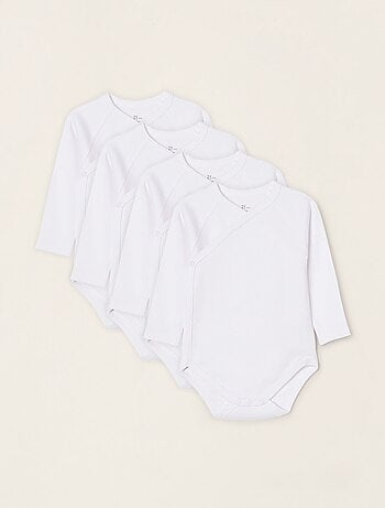 Confezione da 4 body incrociati in cotone