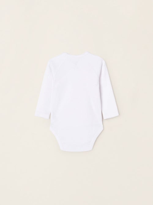 Confezione da 4 body incrociati in cotone - Kiabi