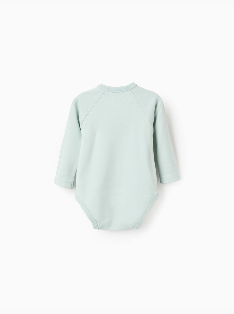 Confezione da 4 body incrociati in cotone Bianco Verde - Kiabi
