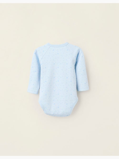 Confezione da 4 body incrociati in cotone  'stelle' - Kiabi