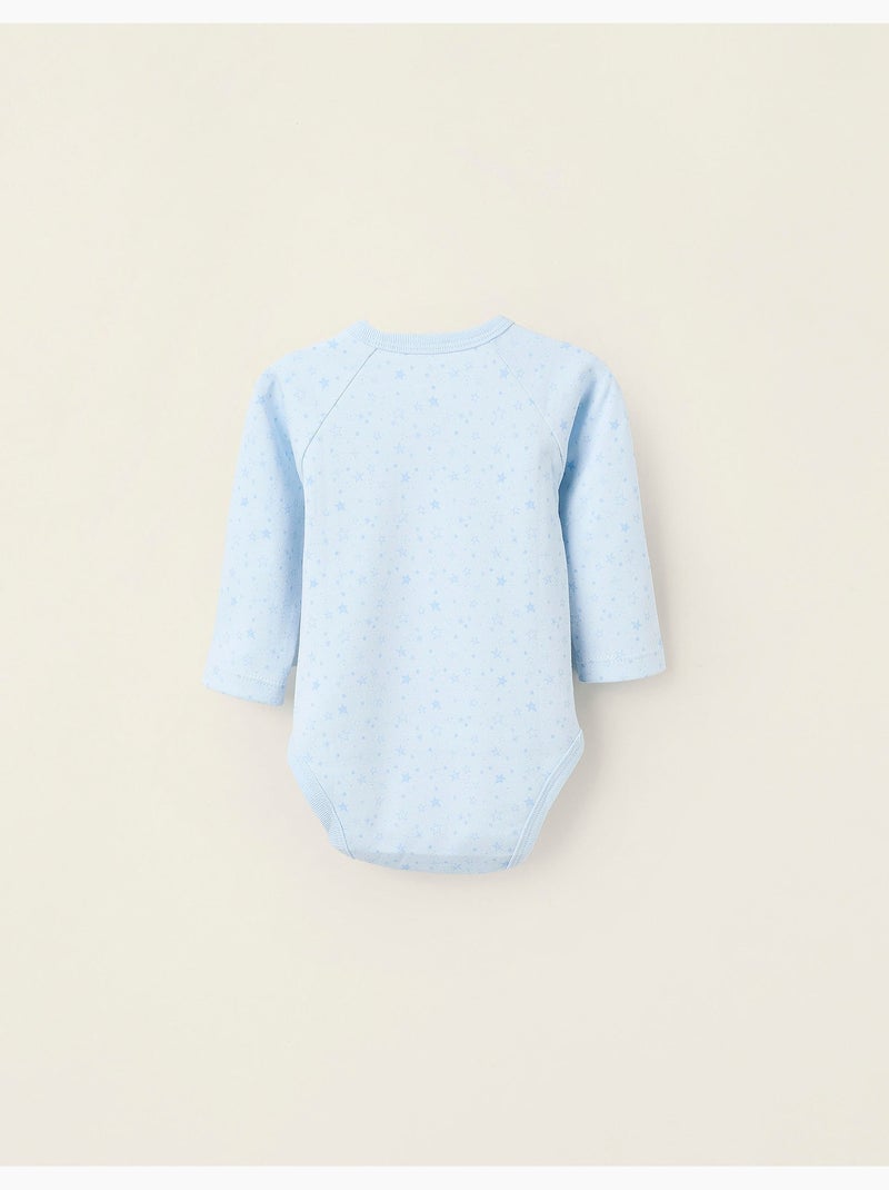 Confezione da 4 body incrociati in cotone  'stelle' Multicolore - Kiabi