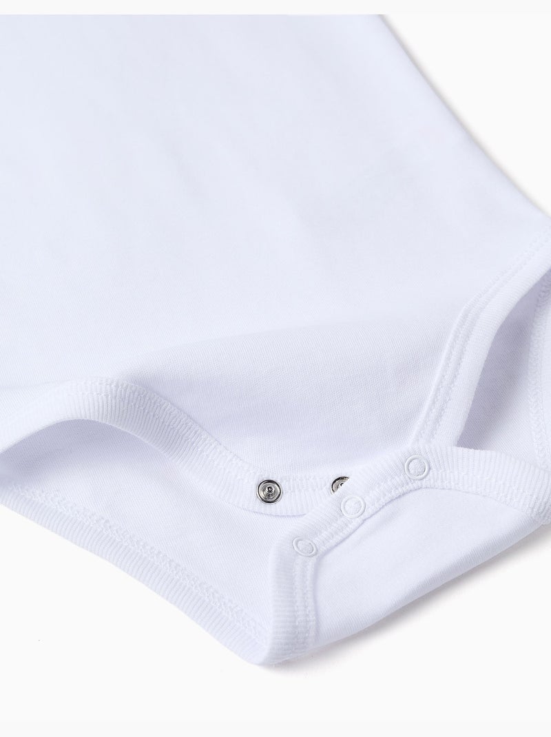 Confezione da 4 body lisci a manica corta Bianco - Kiabi