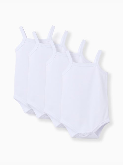 Confezione da 4 body lisci con spalline - Kiabi