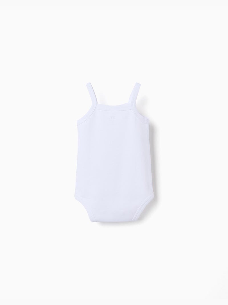Confezione da 4 body lisci con spalline Bianco - Kiabi