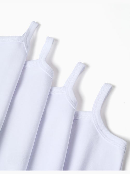 Confezione da 4 body lisci con spalline - Kiabi