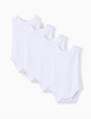 Confezione da 4 body lisci senza maniche