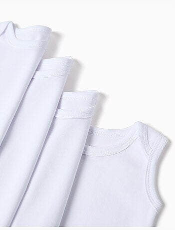 Confezione da 4 body lisci senza maniche