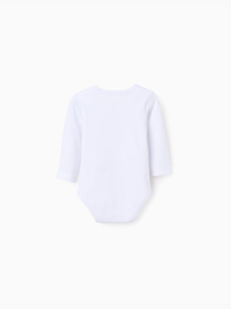 Confezione da 4 bodysuit con stampa sul petto Bianco - Kiabi
