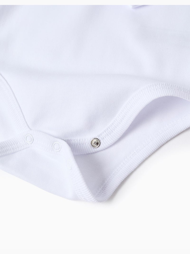 Confezione da 4 bodysuit con stampa sul petto Bianco - Kiabi