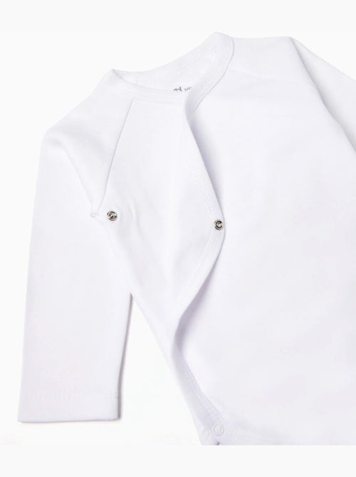 Confezione da 4 bodysuit in cotone a manica lunga - Kiabi