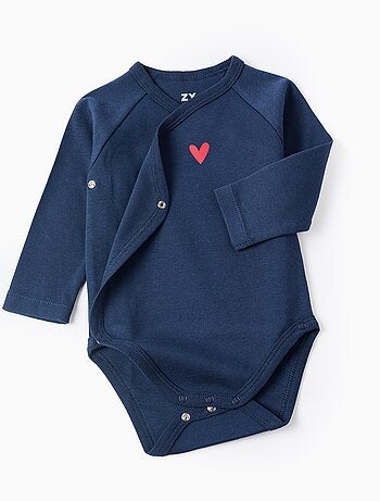 Confezione da 4 bodysuit in cotone avvolgente
