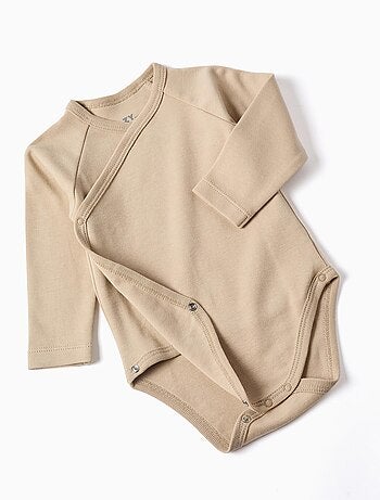 Confezione da 4 bodysuit in cotone avvolgente