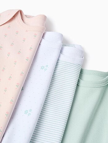 Confezione da 4 bodysuit in cotone