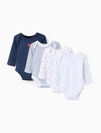 Confezione da 4 bodysuit in cotone