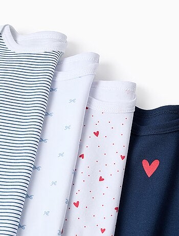 Confezione da 4 bodysuit in cotone