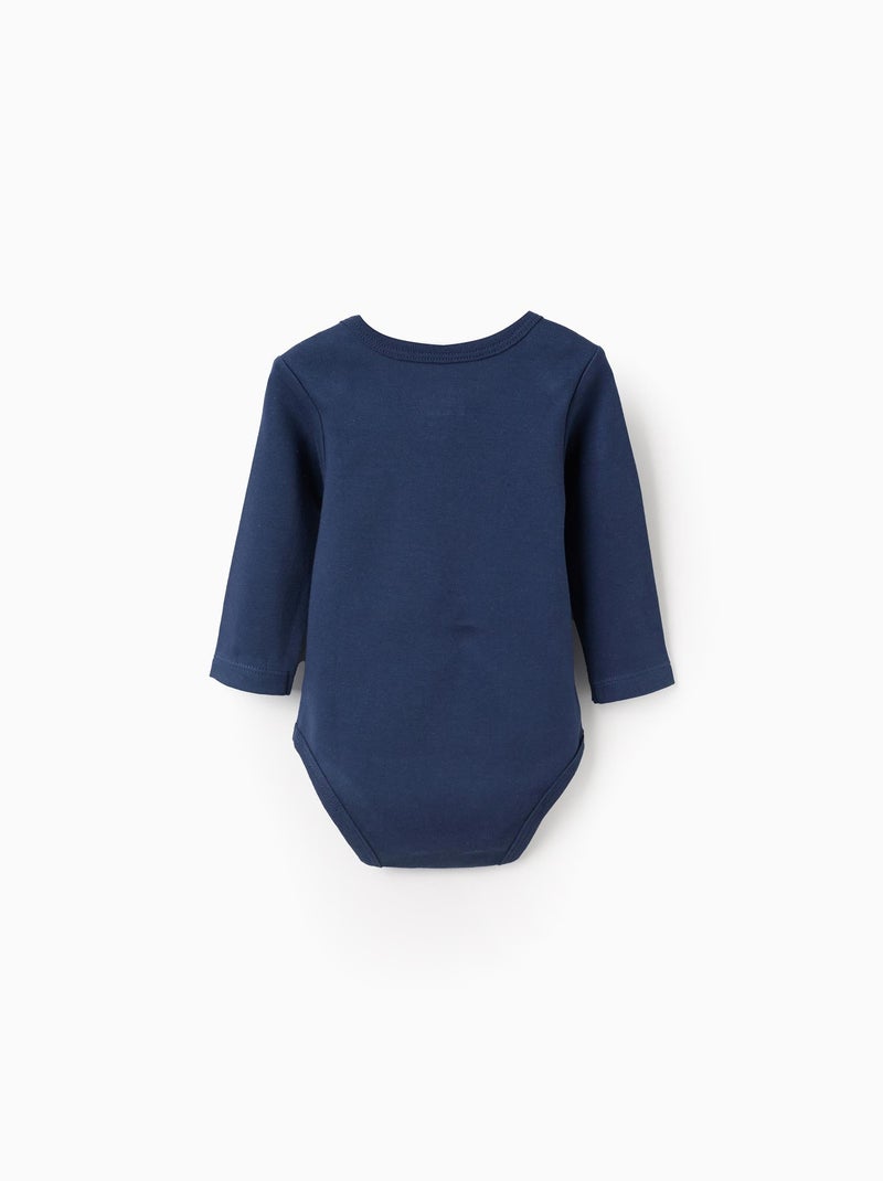 Confezione da 4 bodysuit in cotone Blu Bianco - Kiabi