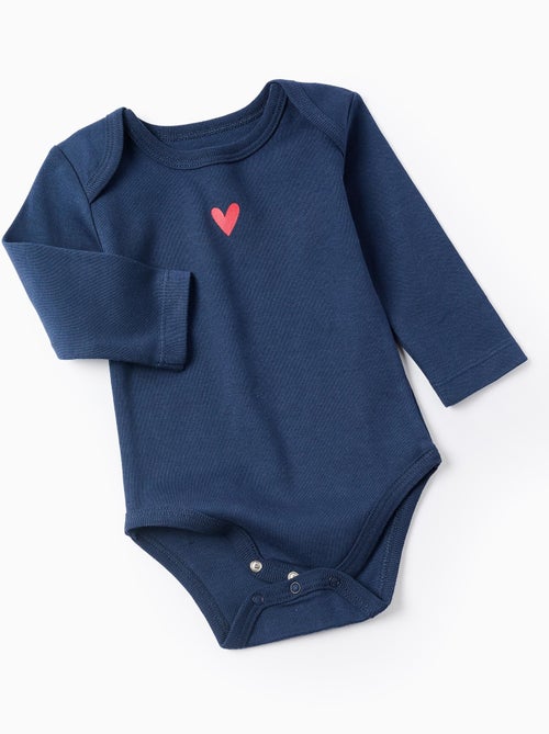 Confezione da 4 bodysuit in cotone - Kiabi