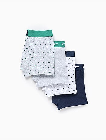 Confezione da 4 boxer a tinta unita/stampati