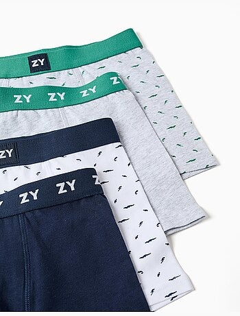 Confezione da 4 boxer a tinta unita/stampati