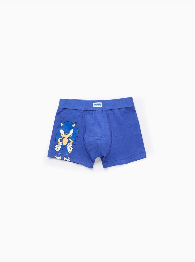 Confezione da 4 boxer con stampe di sonic Blu grigio - Kiabi