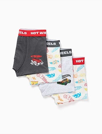 Confezione da 4 boxer con stampe Hot Wheels