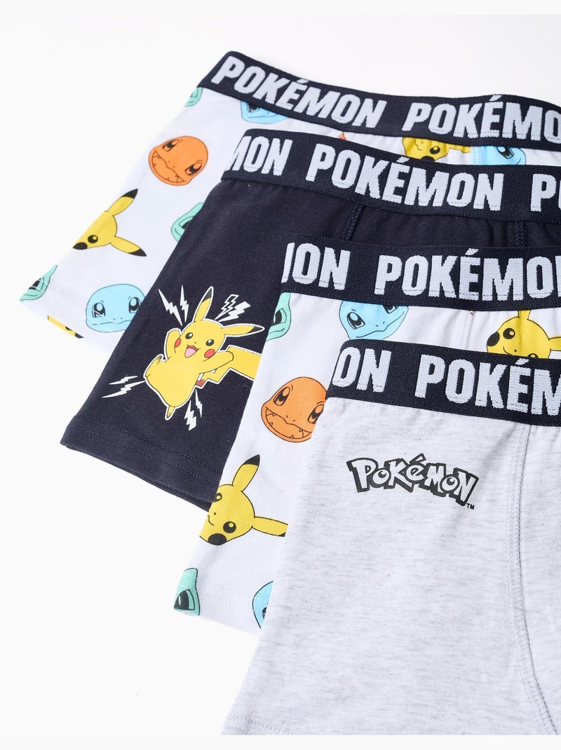 Confezione da 4 boxer con stampe pokémon Bianco - Kiabi