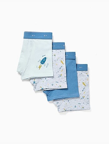 Confezione da 4 boxer con stampe spaziali