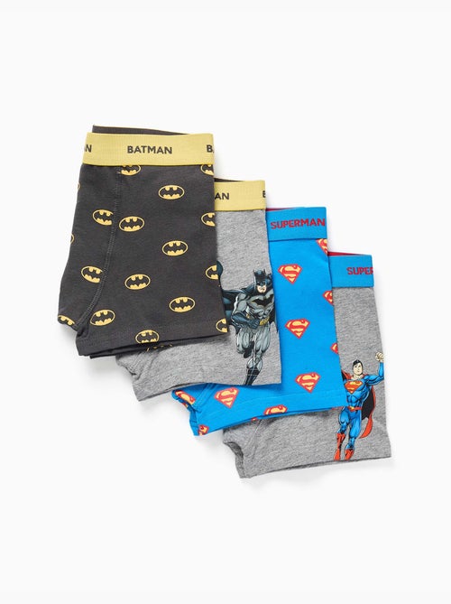 Confezione da 4 boxer in cotone batman e superman - Kiabi