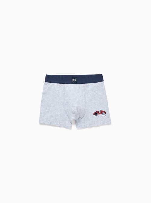 Confezione da 4 boxer in cotone con stampe di auto - Kiabi
