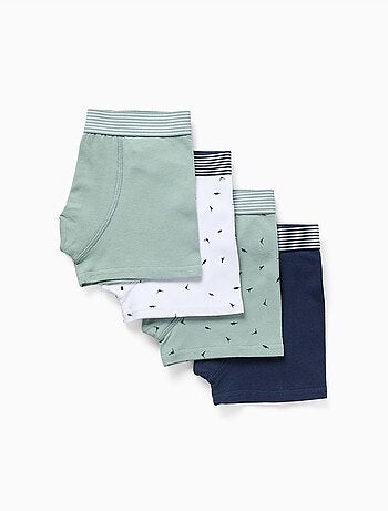 Confezione da 4 boxer in cotone con stampe di dinosauri
