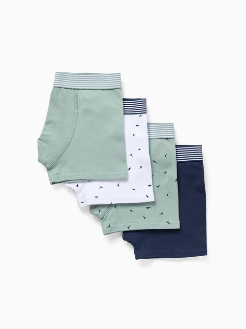 Confezione da 4 boxer in cotone con stampe di dinosauri - Kiabi