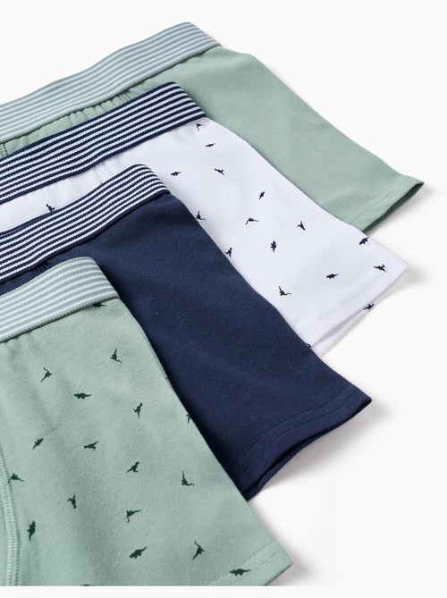 Confezione da 4 boxer in cotone con stampe di dinosauri - Kiabi