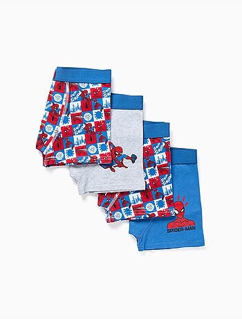 Confezione da 4 boxer in cotone con stampe di Spider-Man