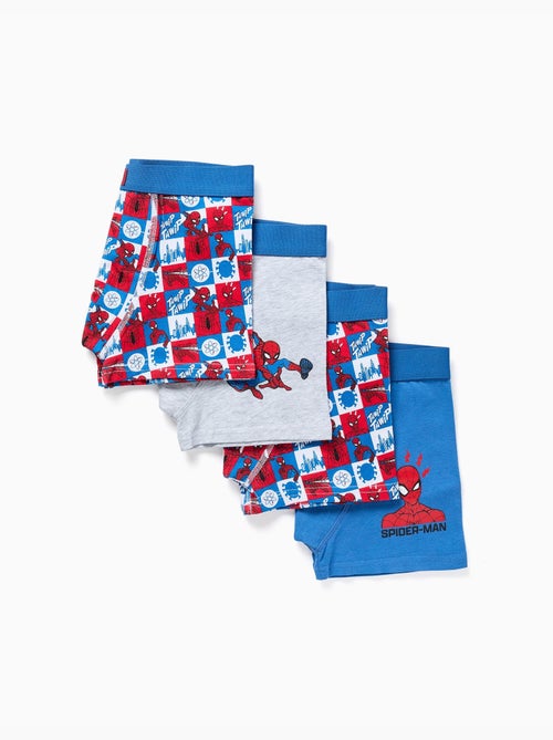 Confezione da 4 boxer in cotone con stampe di Spider-Man - Kiabi