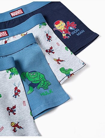 Confezione da 4 boxer in cotone con stampe Marvel