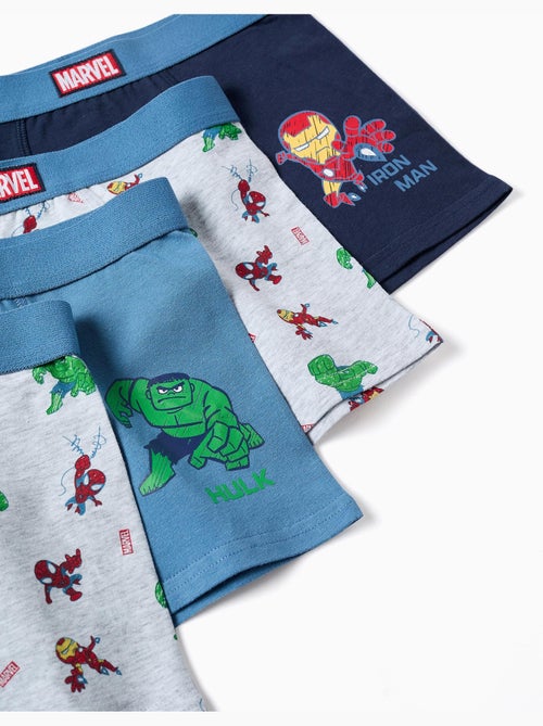 Confezione da 4 boxer in cotone con stampe Marvel - Kiabi Confezione da 4 boxer in cotone con stampe Marvel - Kiabi