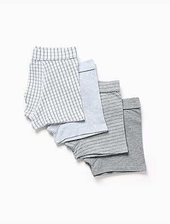 Confezione da 4 boxer lisci/a righe