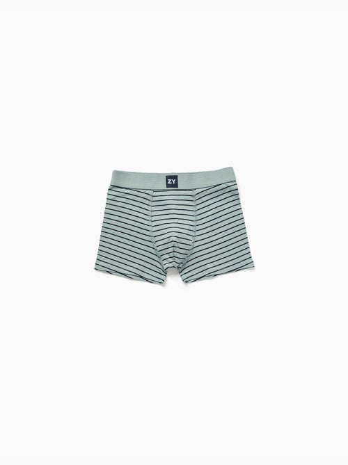 Confezione da 4 boxer lisci/a righe - Kiabi
