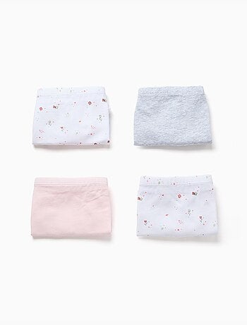 Confezione da 4 boxer lisci/floral