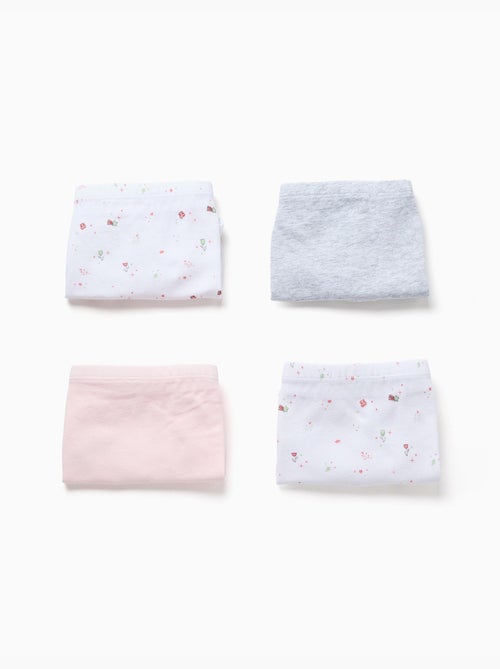 Confezione da 4 boxer lisci/floral - Kiabi