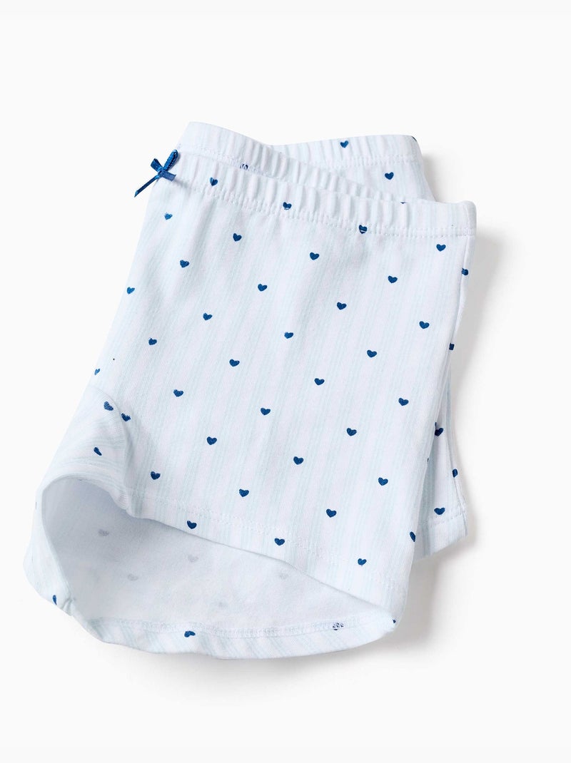 Confezione da 4 boxer liscio/stampato Bianco Rosa Blu - Kiabi